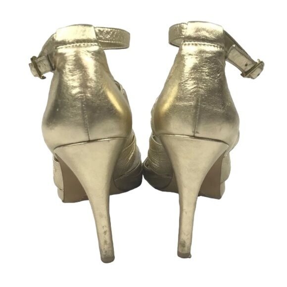 Vince Camuto 10 April gold leather heels - Picture 5 of 8